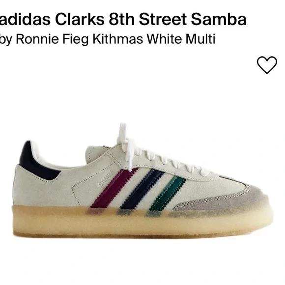 KITH adidas Clarks 8th Street Sambas by Ronnie Fieg Kithmas - White Multi - Picture 3 of 5